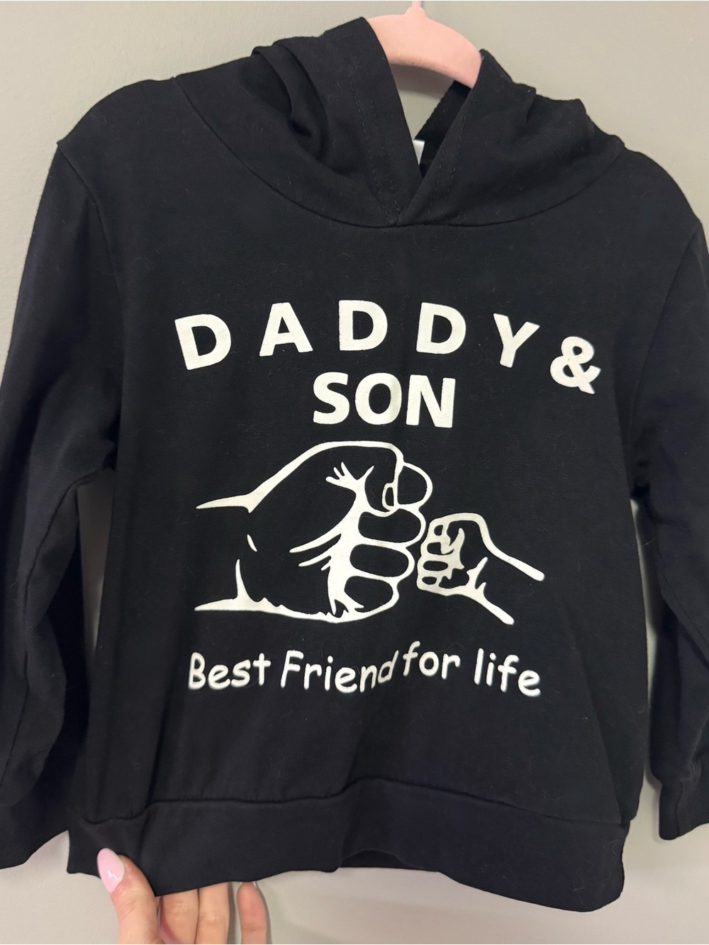 Daddy & Son Black Hoodie - Best Friend for Life
